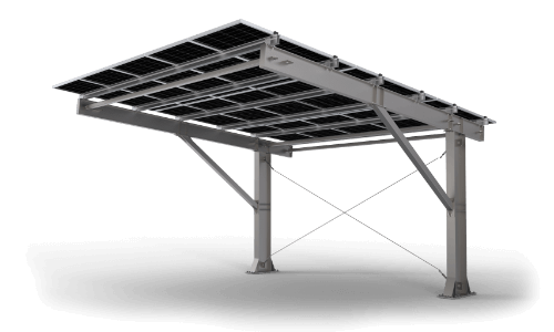 Carport solar industrial para estacionamientos de empresas y fábricas en México