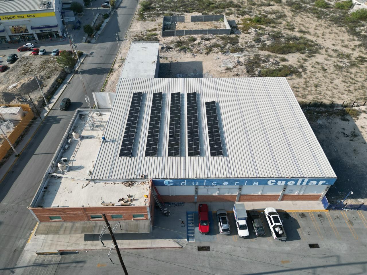 Dulcería Cuéllar — instalación solar en Saltillo, Coahuila